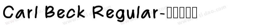 Carl Beck Regular字体转换